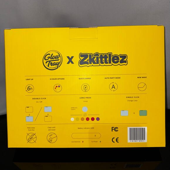 Orange Zkittlez Glow Tray LED Rolling Tray Light up Rolling Tray 11x7 - Picture 3 of 3